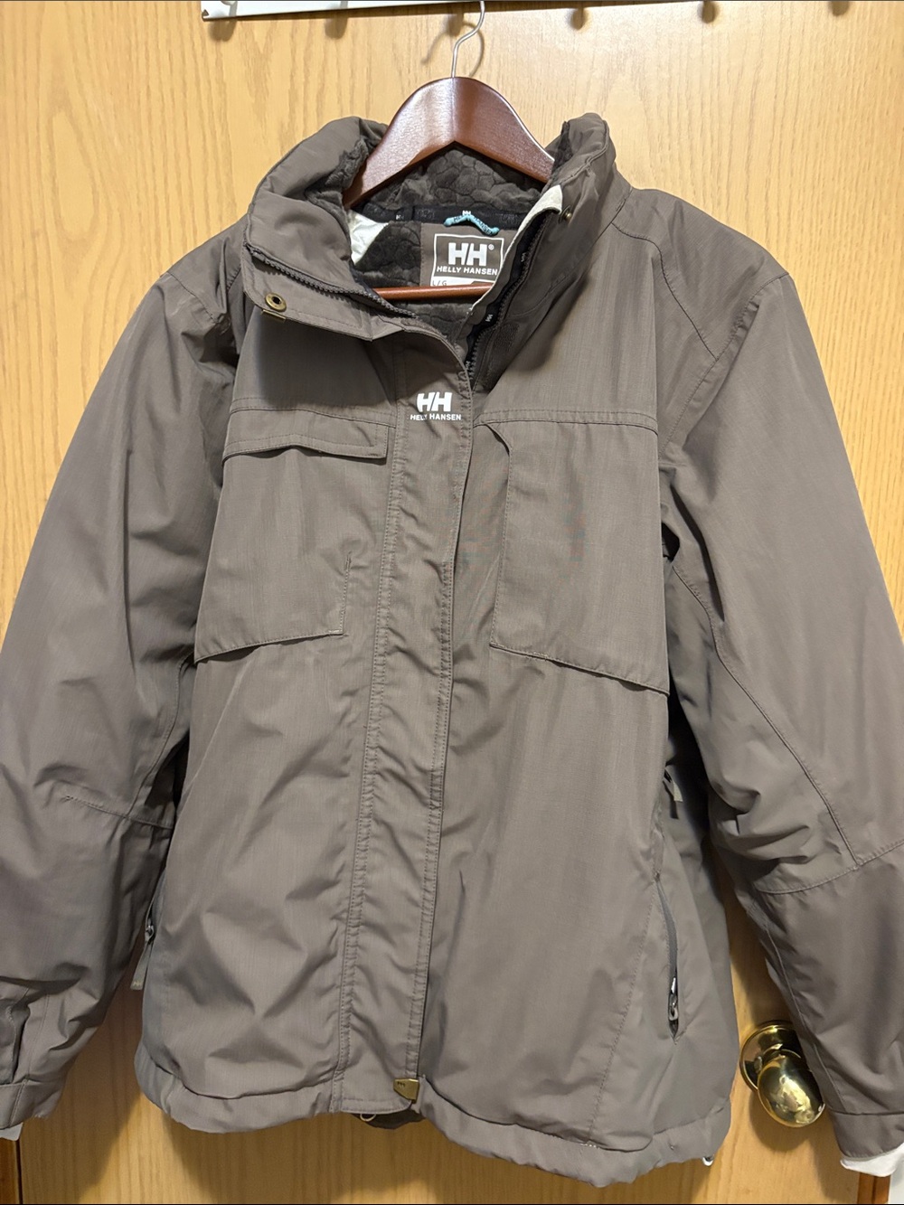 Helly Hansen ladies Taupe Brown Puffer Jacket